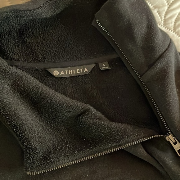 Athleta fleece lined mock neck sweatshirt dress - wms small - Picture 4 of 4